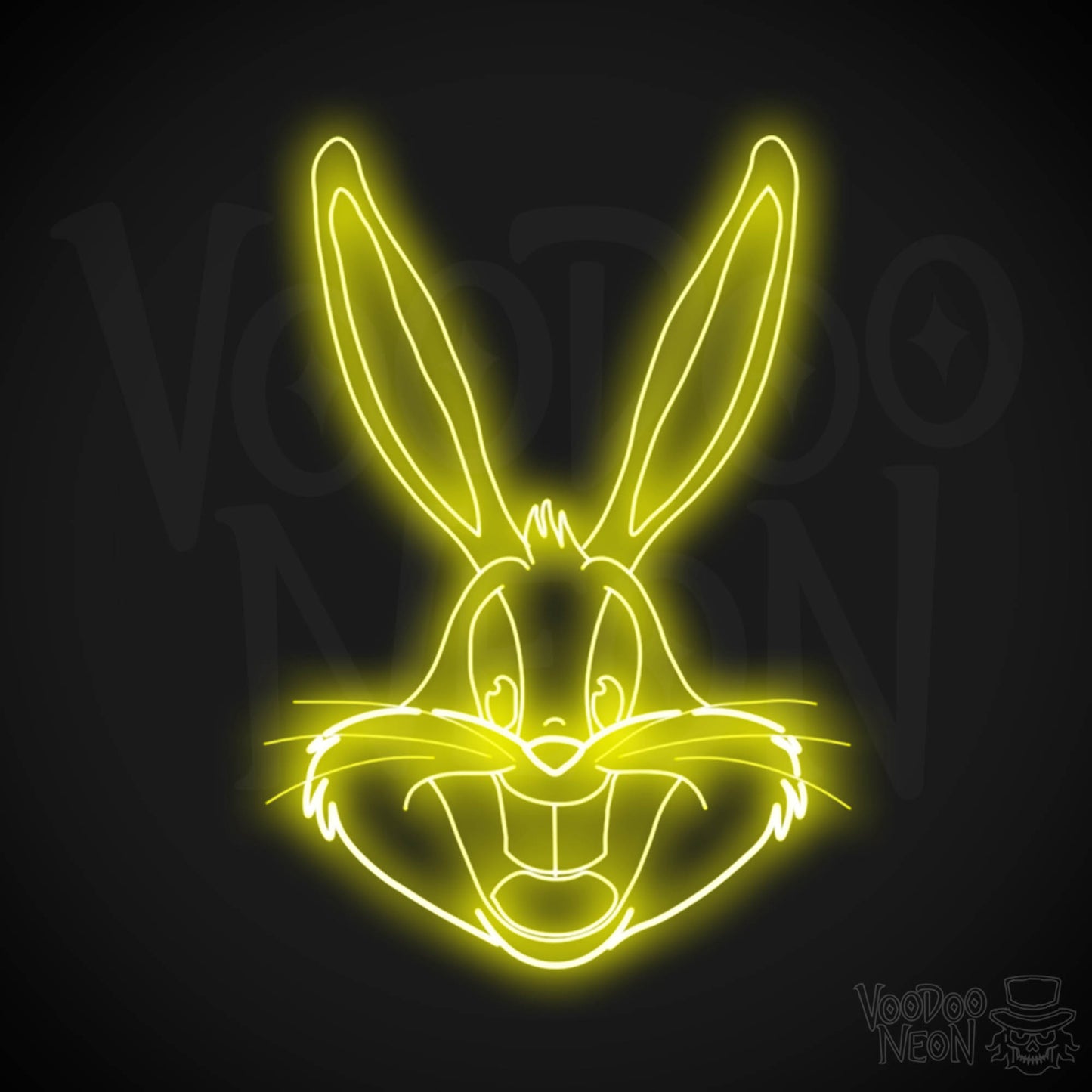 Bugs Bunny Neon Sign - Bugs Bunny LED Wall Art - Color Yellow