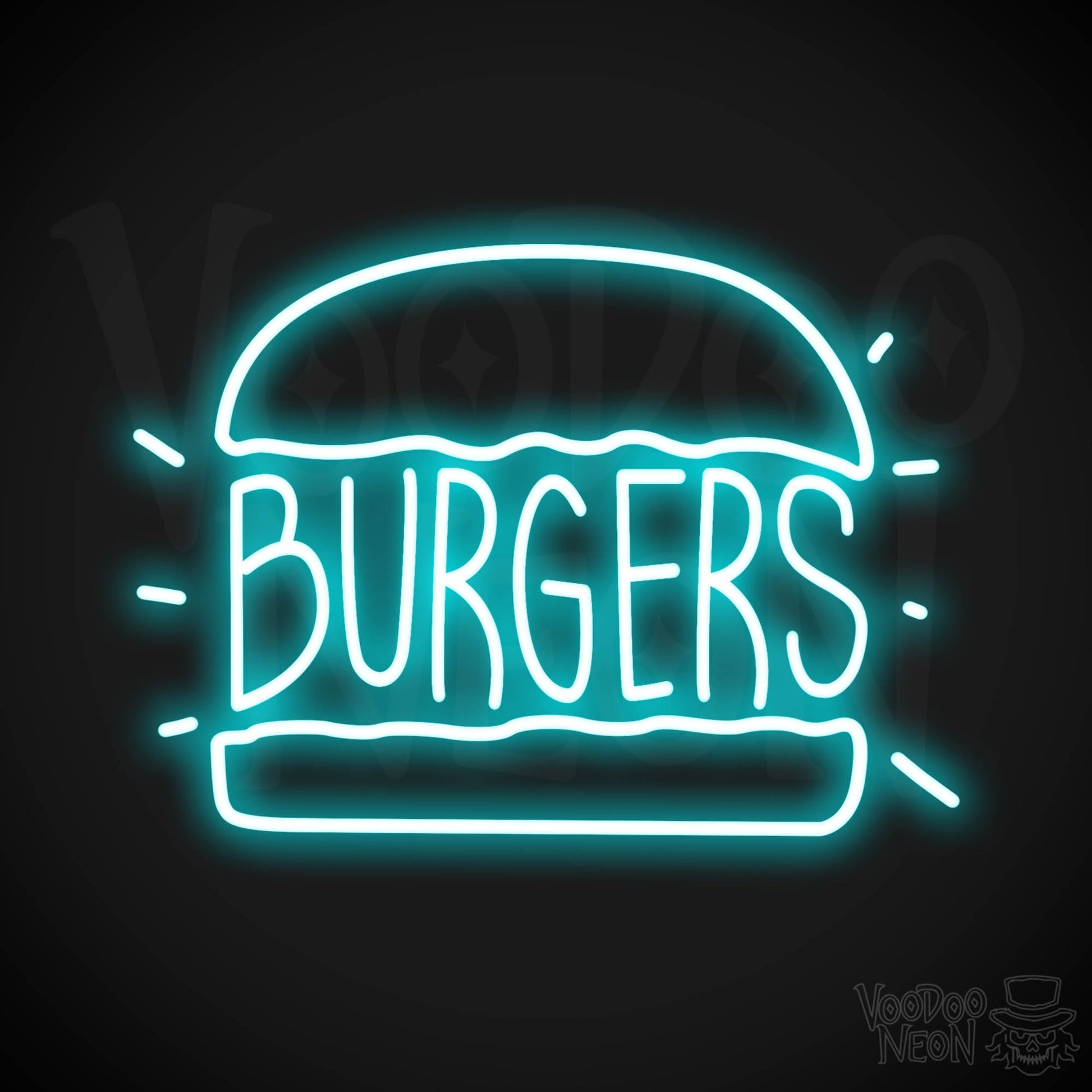 Burger 2 LED Neon - Ice Blue