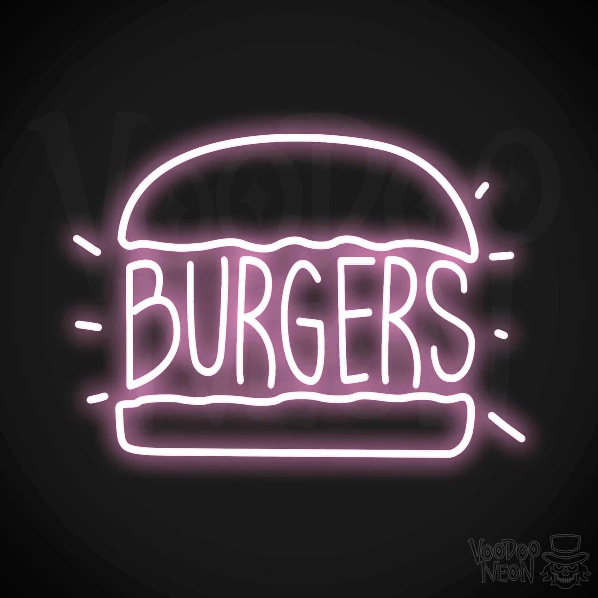 Burger 2 LED Neon - Light Pink