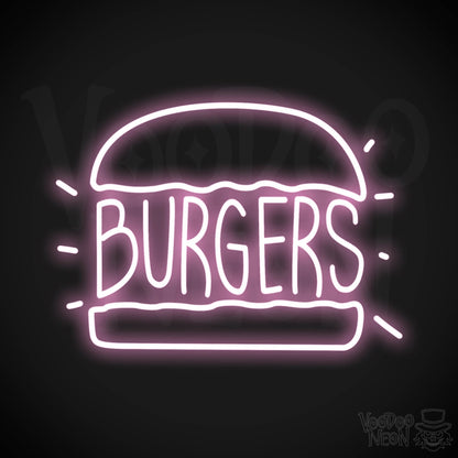 Burger 2 LED Neon - Light Pink