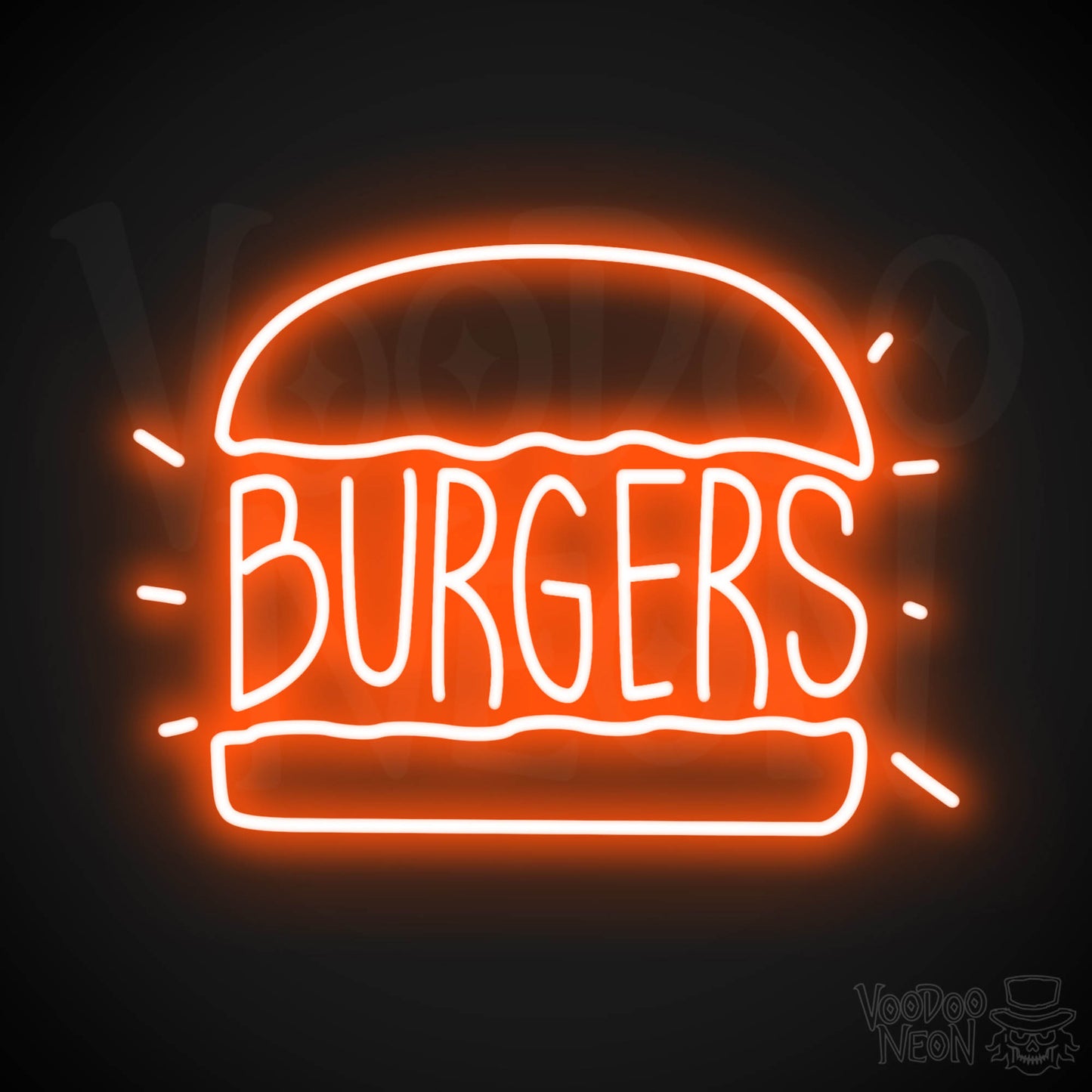 Burger 2 LED Neon - Orange