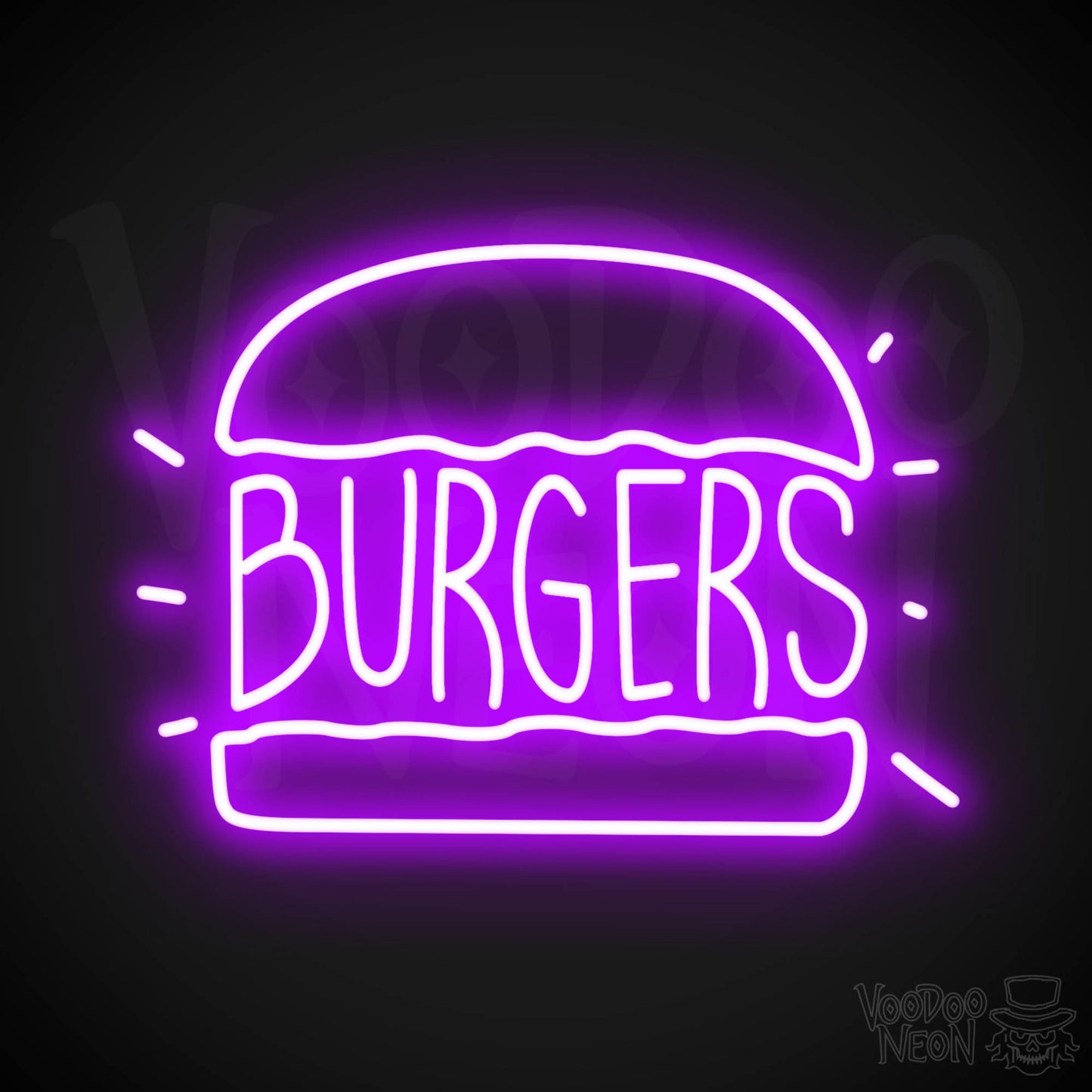 Burger 2 LED Neon - Purple