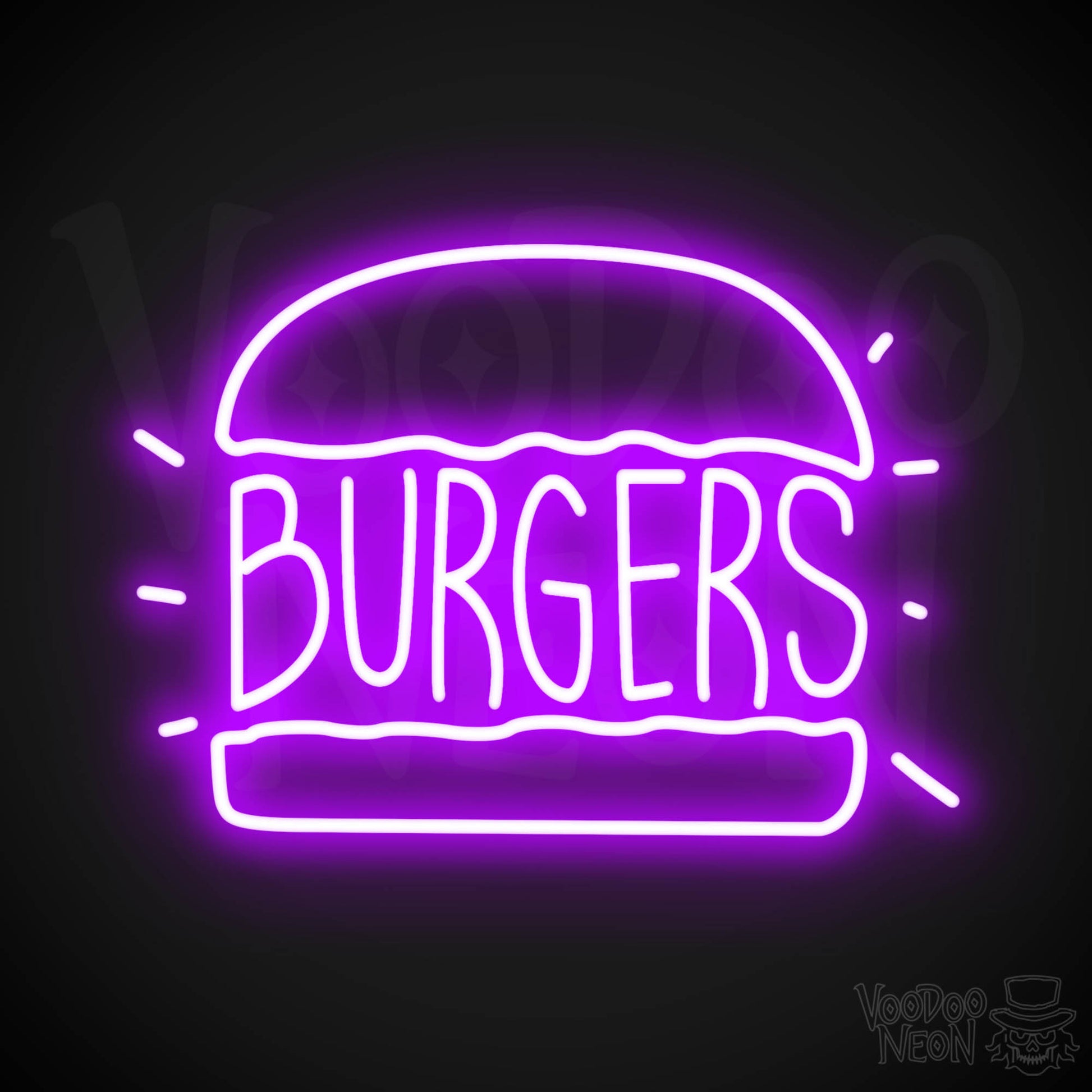 Burger 2 LED Neon - Purple