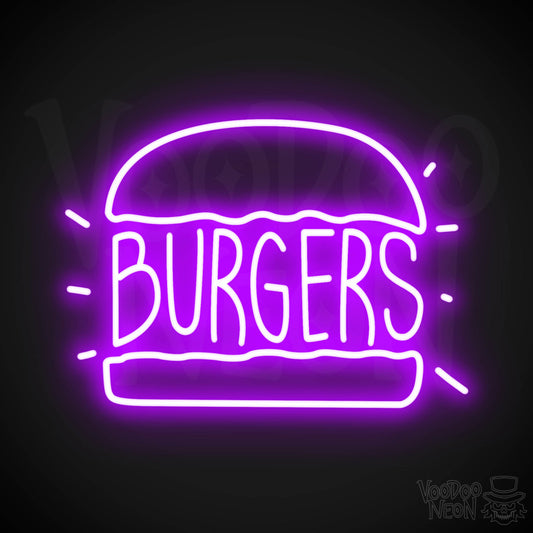 Burger 2 LED Neon - Purple