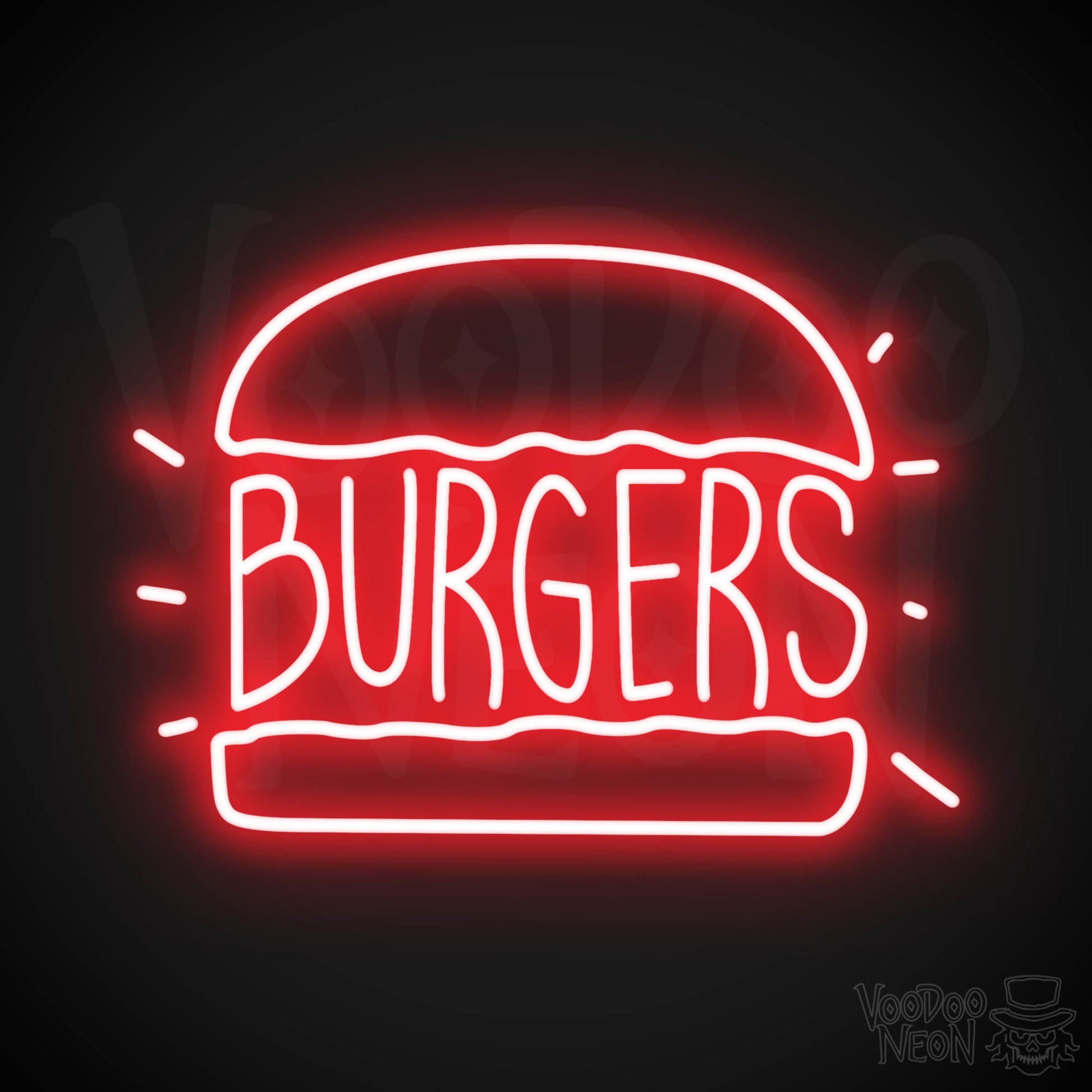 Burger 2 LED Neon - Red