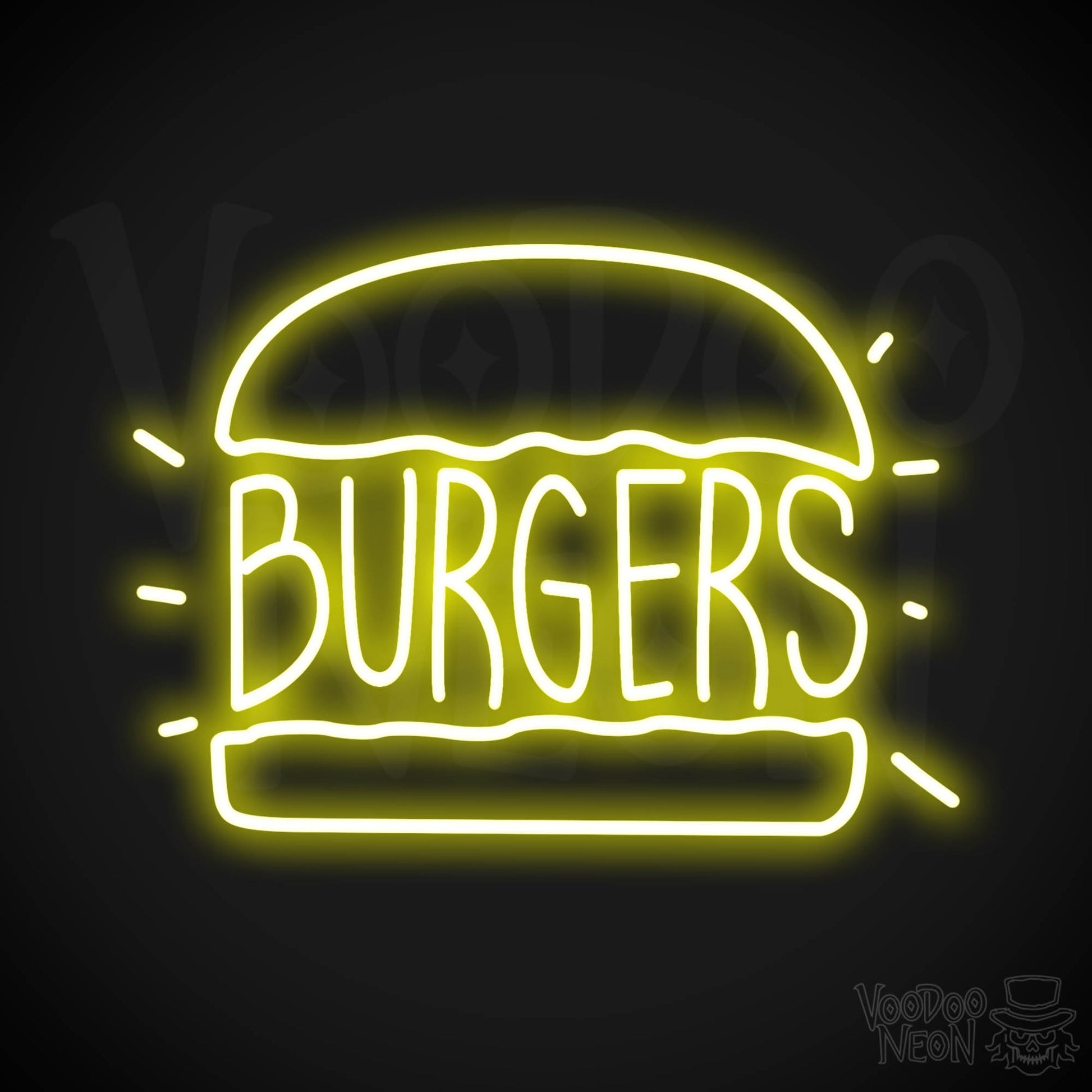 Burger 2 LED Neon - Yellow