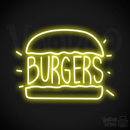 Burger 2 LED Neon - Yellow