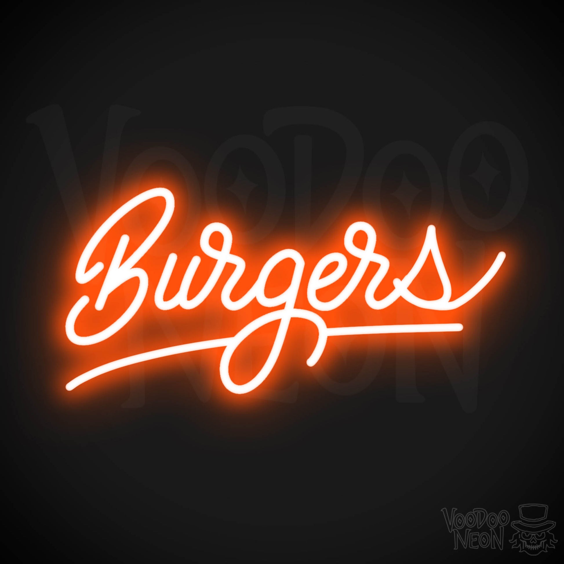 Burger 3 LED Neon - Orange