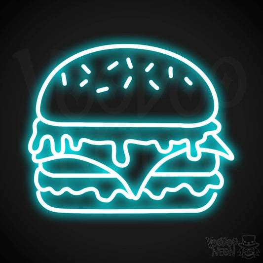 Burger 4 LED Neon - Ice Blue