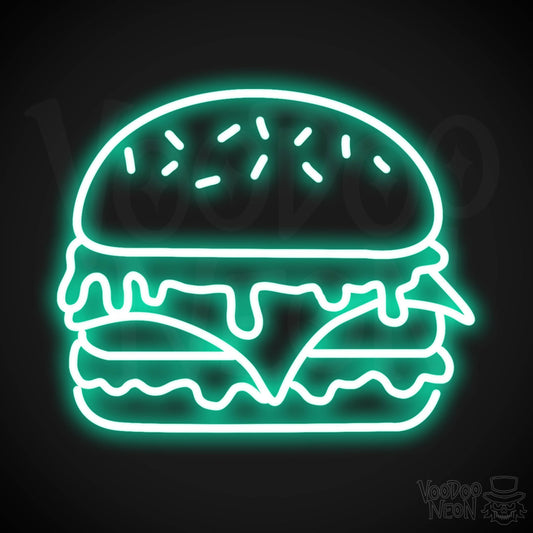 Burger 4 LED Neon - Light Green