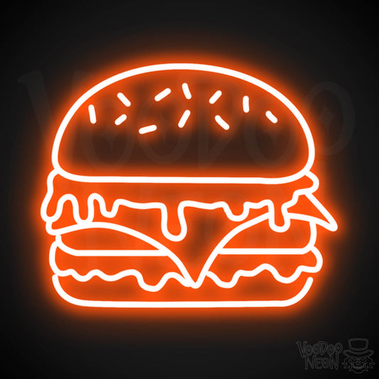 Burger 4 LED Neon - Orange