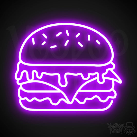 Burger 4 LED Neon - Purple
