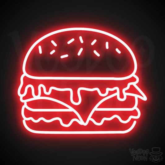 Burger 4 LED Neon - Red