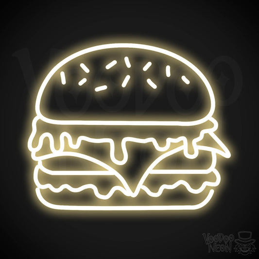 Burger 4 LED Neon - Warm White