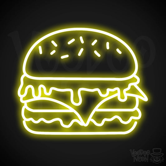 Burger 4 LED Neon - Yellow