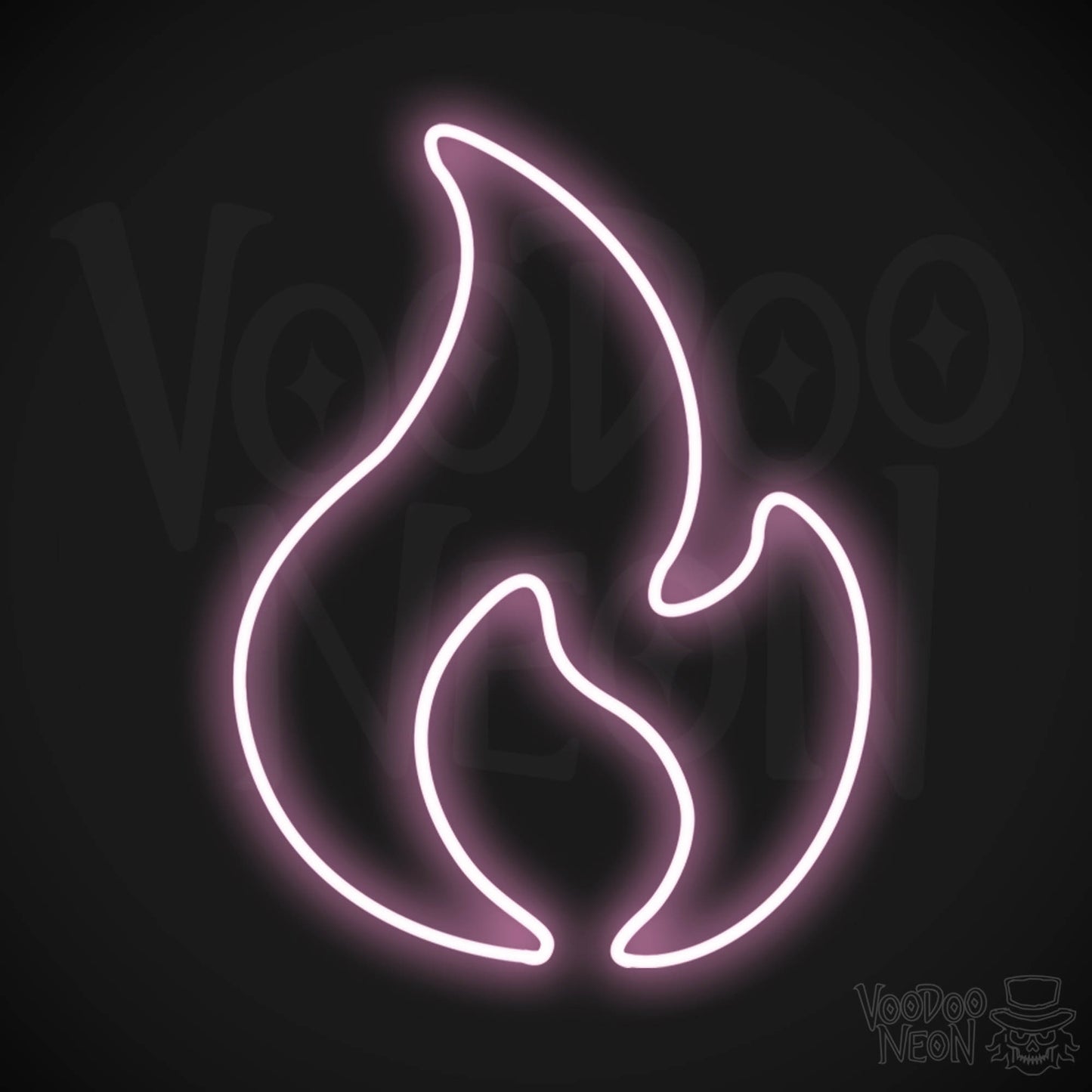Burning Flame LED Neon - Light Pink