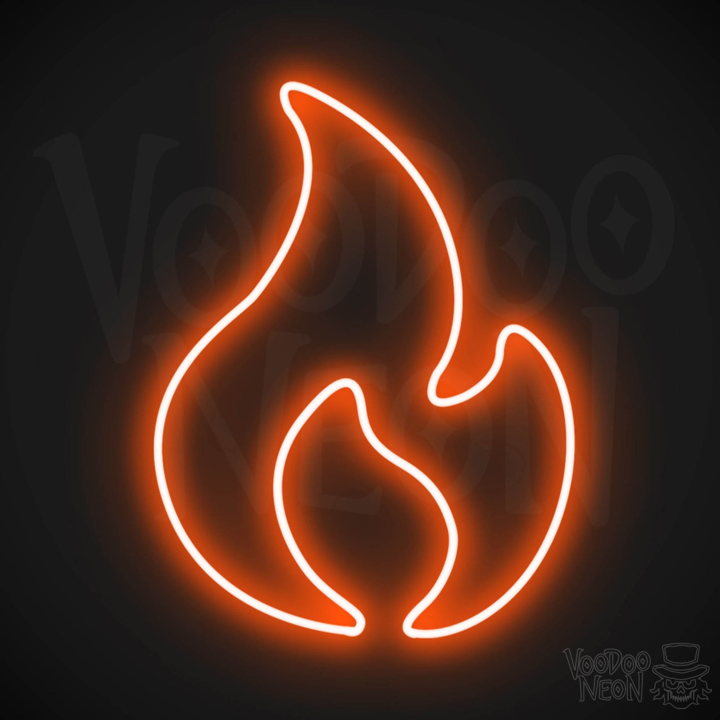 Burning Flame LED Neon - Orange