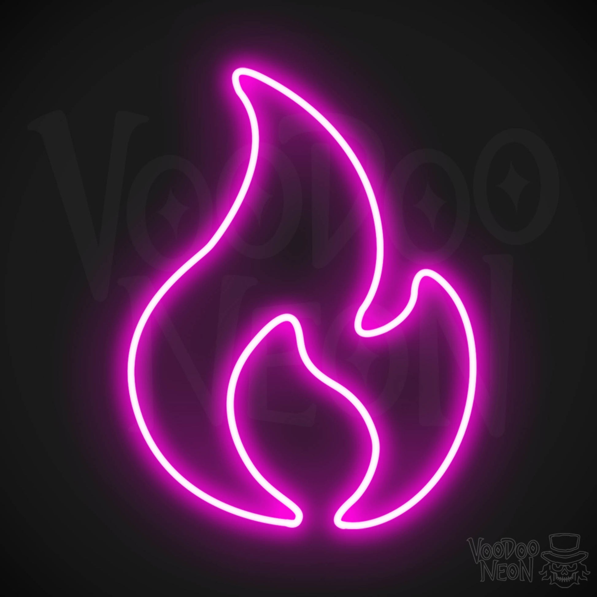 Burning Flame LED Neon - Pink