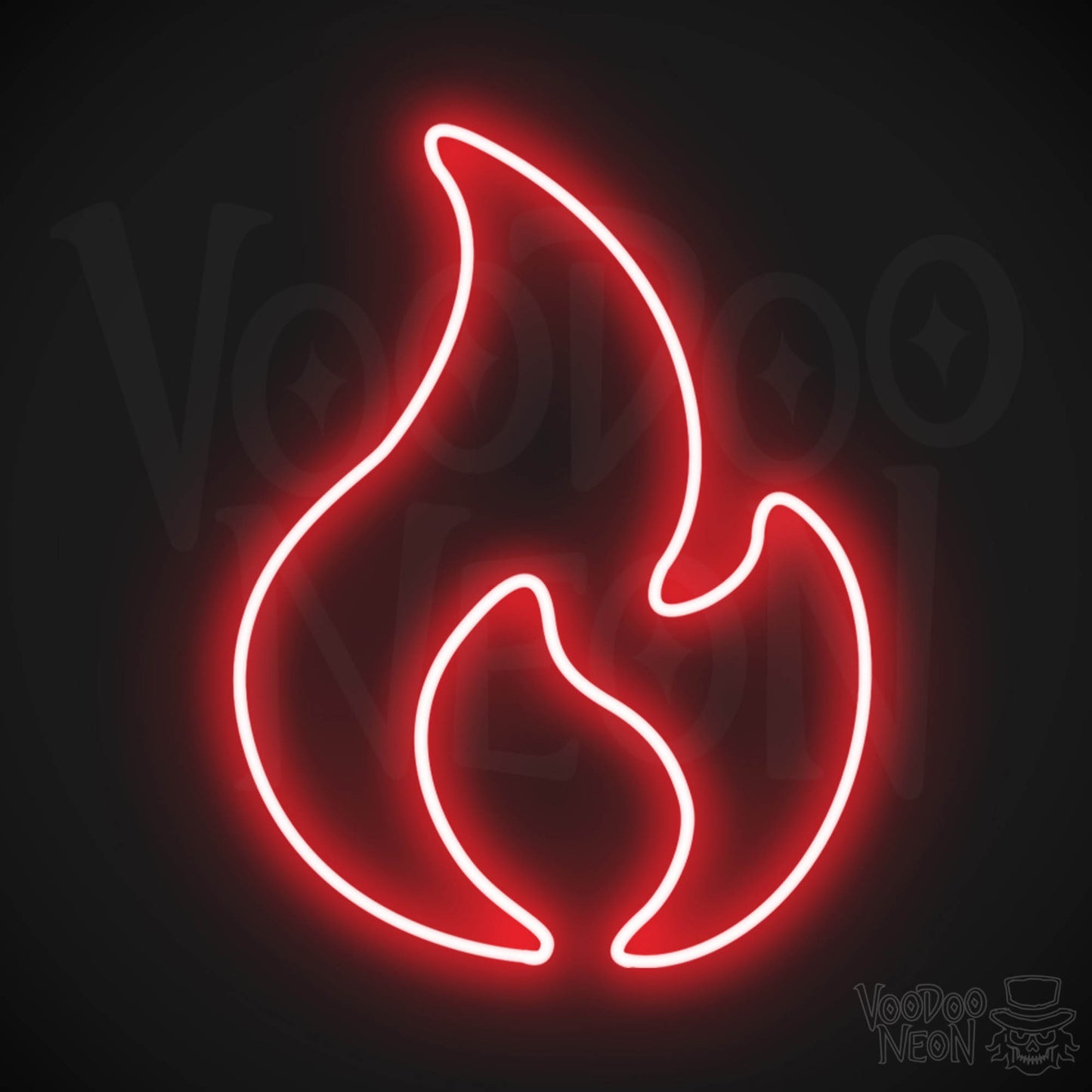 Burning Flame LED Neon - Red