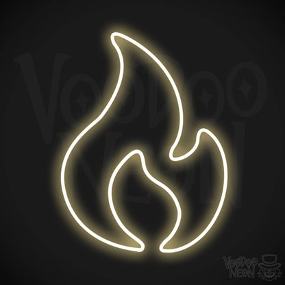 Burning Flame LED Neon - Warm White