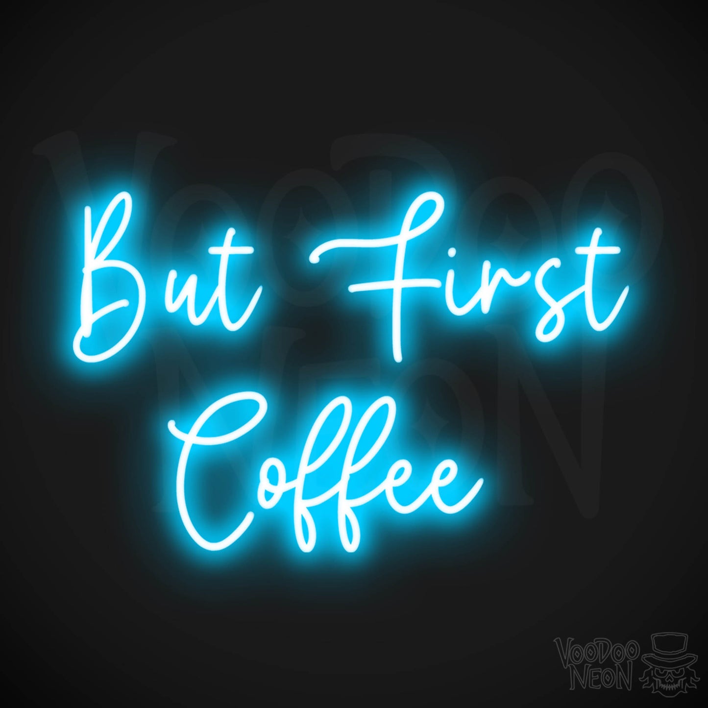 But First Coffee LED Neon - Dark Blue