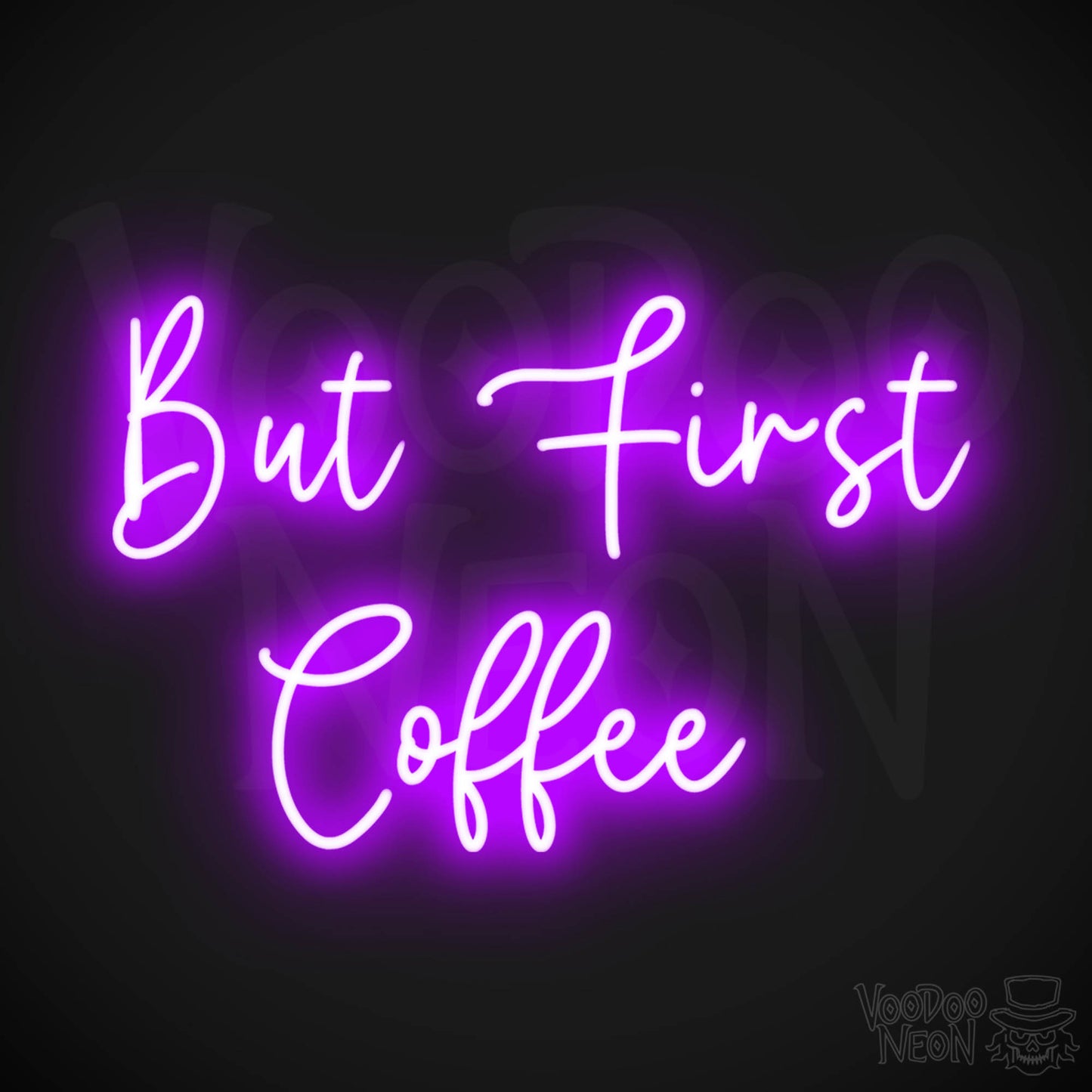 But First Coffee LED Neon - Purple