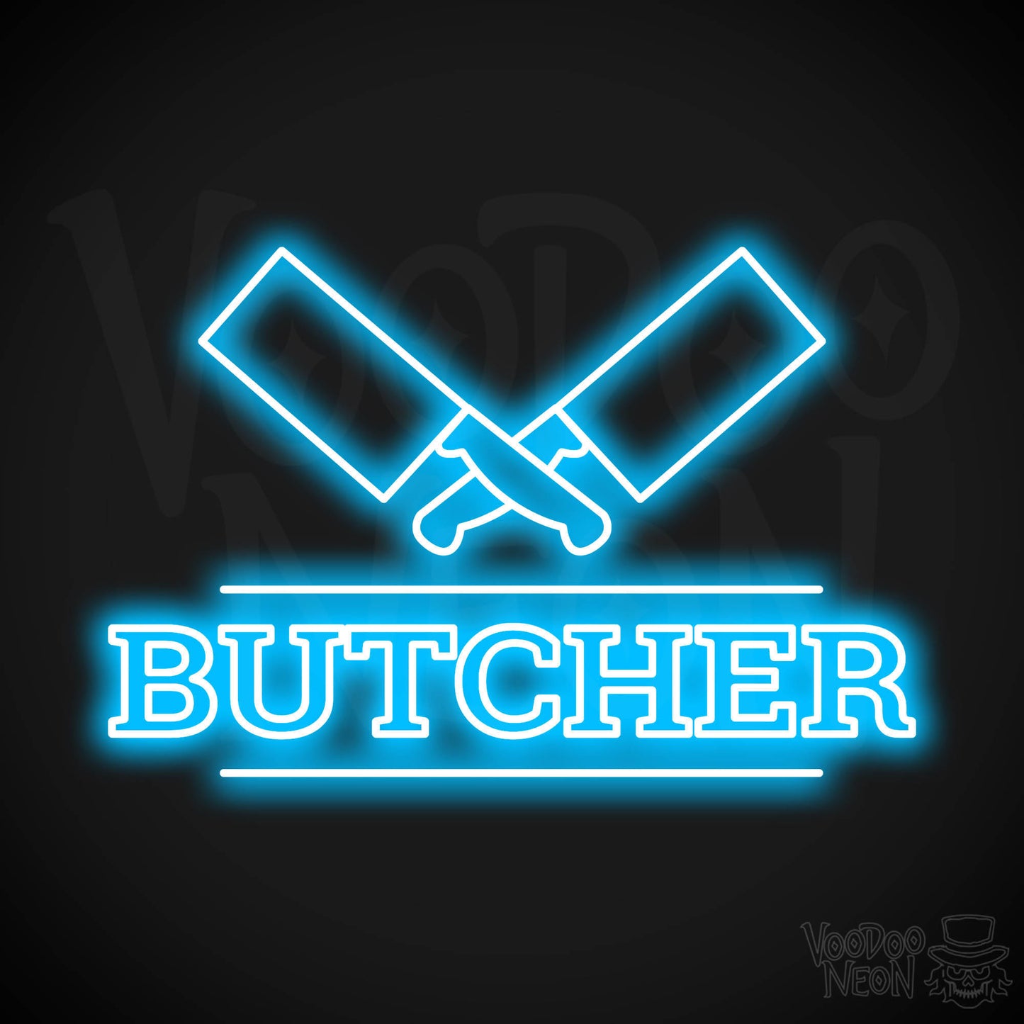 Butcher Shop LED Neon - Dark Blue