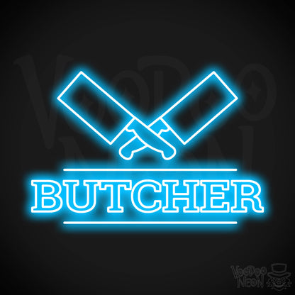 Butcher Shop LED Neon - Dark Blue
