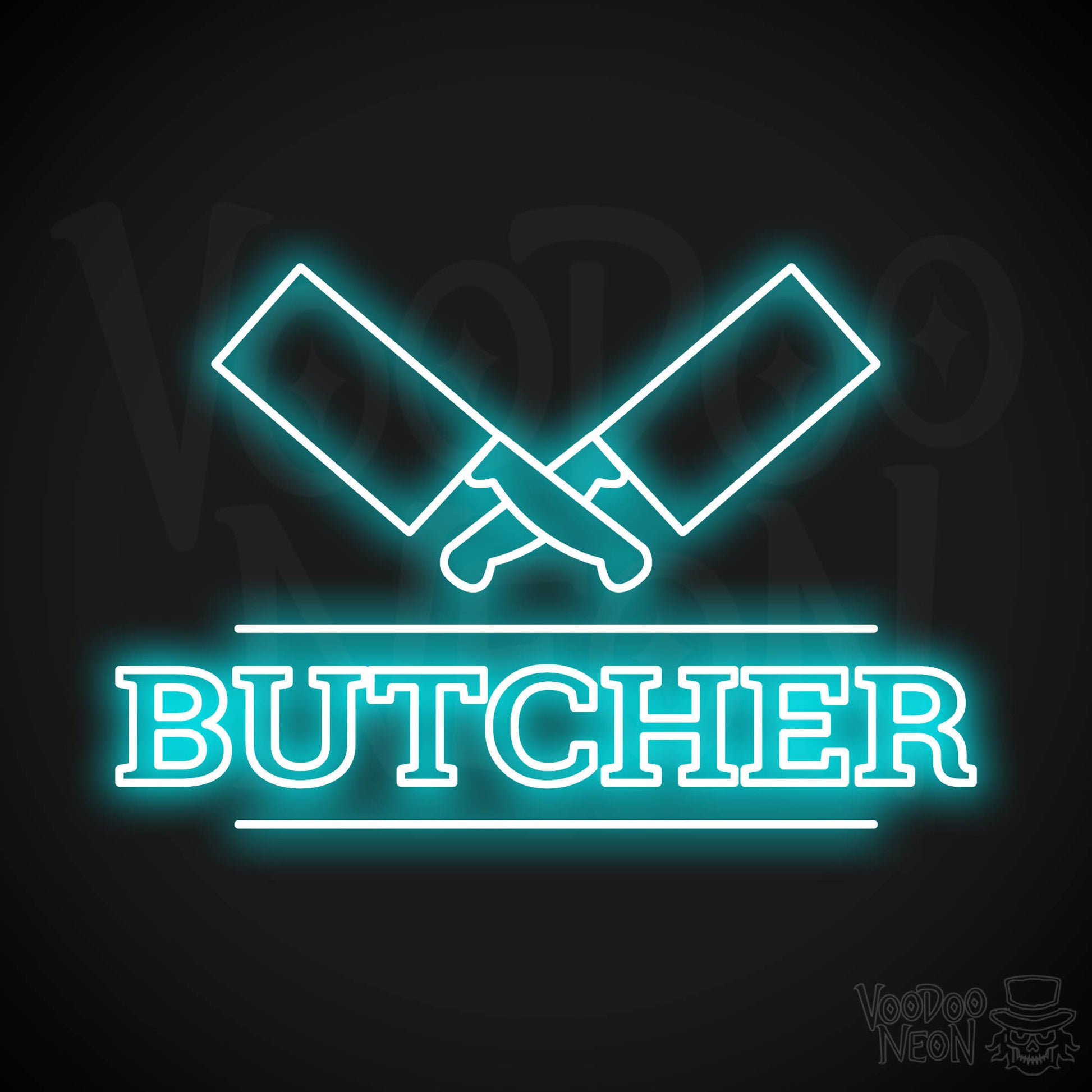 Butcher Shop LED Neon - Ice Blue