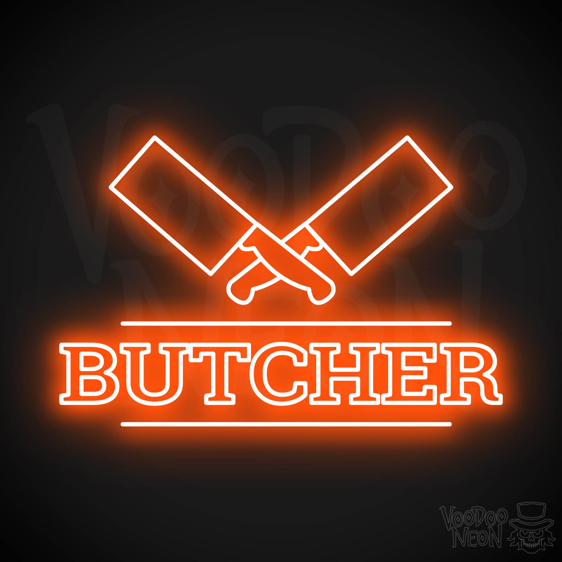 Butcher Shop LED Neon - Orange