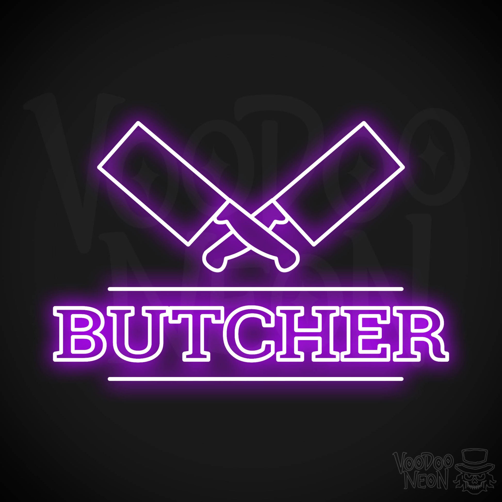Butcher Shop LED Neon - Purple