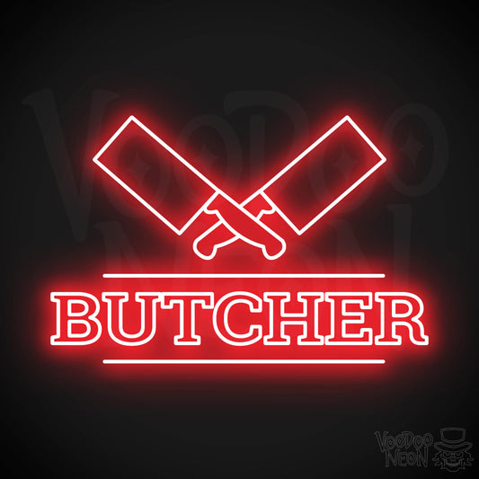 Butcher Shop LED Neon - Red