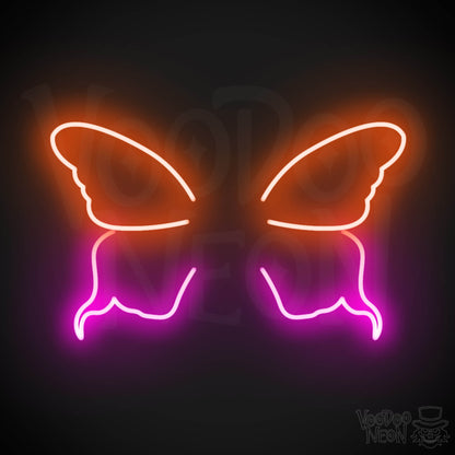 Butterfly Wings Neon Sign - Neon Butterfly Wings Sign - LED Art Work - Color Multi-Color