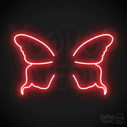 Butterfly Wings Neon Sign - Neon Butterfly Wings Sign - LED Art Work - Color Red