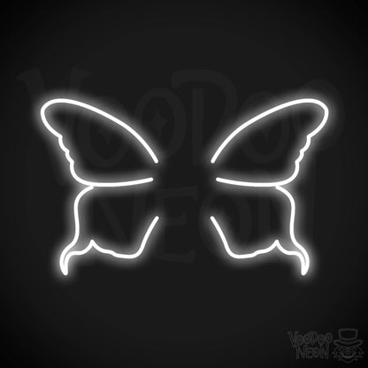 Butterfly Wings Neon Sign - Neon Butterfly Wings Sign - LED Art Work - Color White