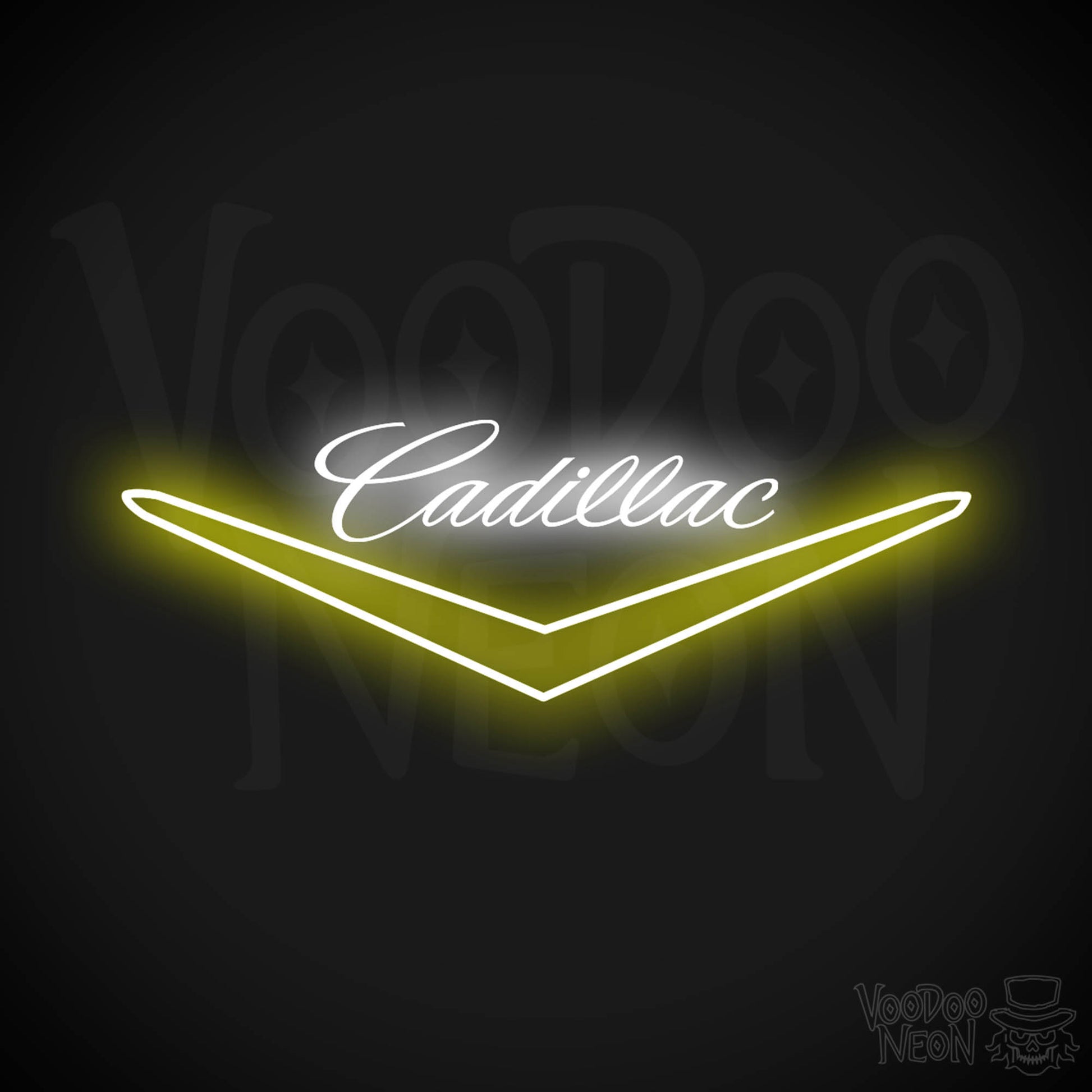 Cadillac Neon Sign - Neon Cadillac Sign - Cadillac Decor - Logo - Color Multi-Color