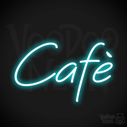 Cafe Neon Sign - Cafe Sign - Neon Cafe Signs - Color Ice Blue