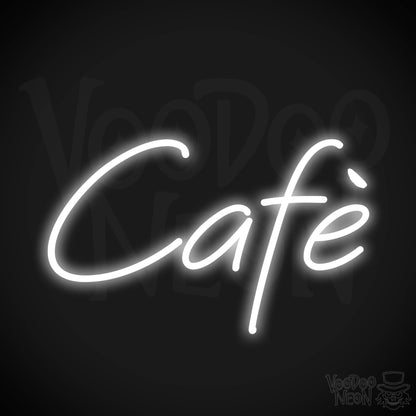 Cafe Neon Sign - Cafe Sign - Neon Cafe Signs - Color White