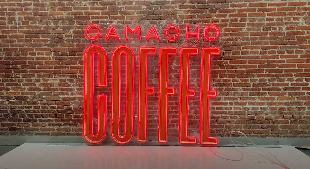 Load video: Camacho Coffee - Red Neon Sign