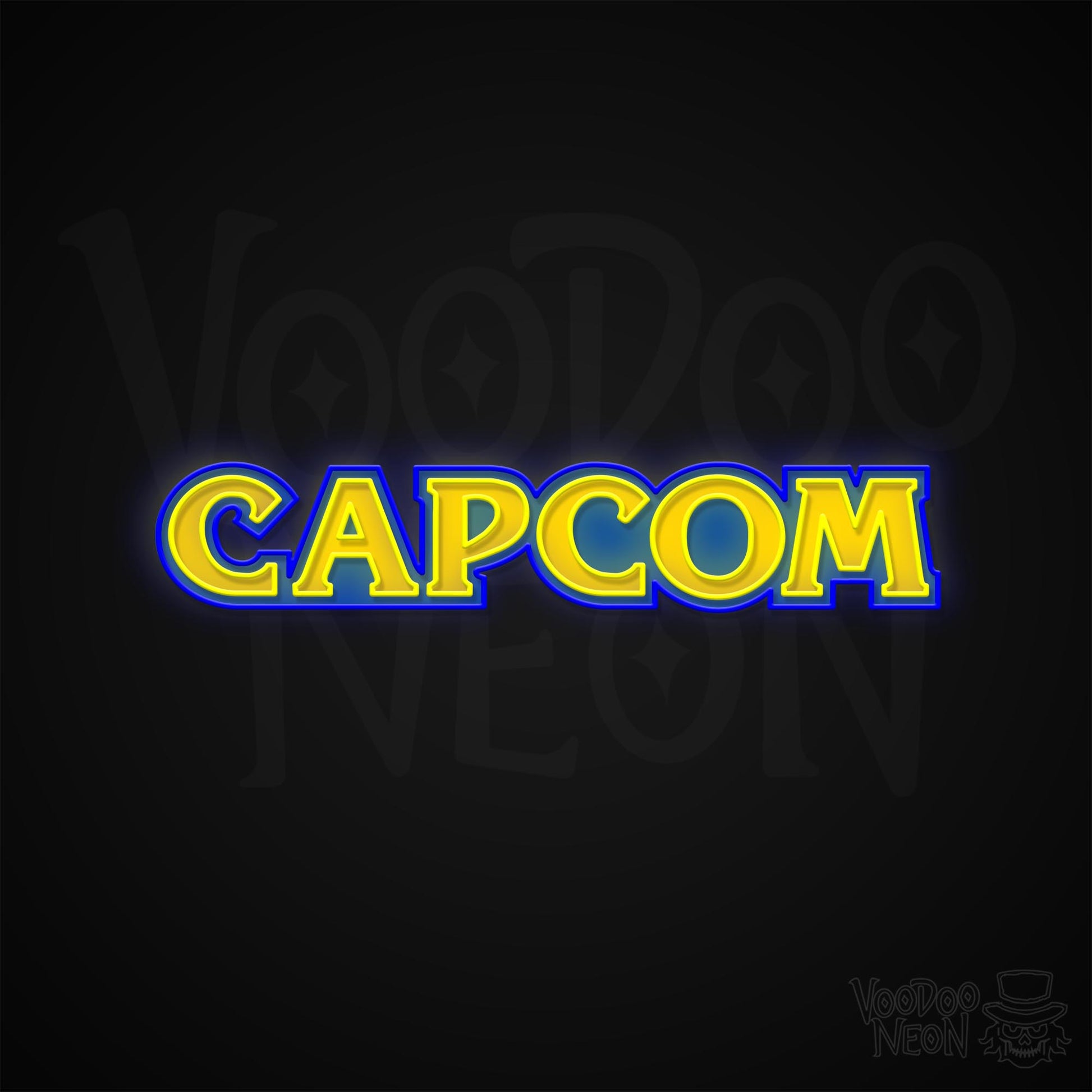 Capcom Neon Sign - Multi-Color - Blackwall