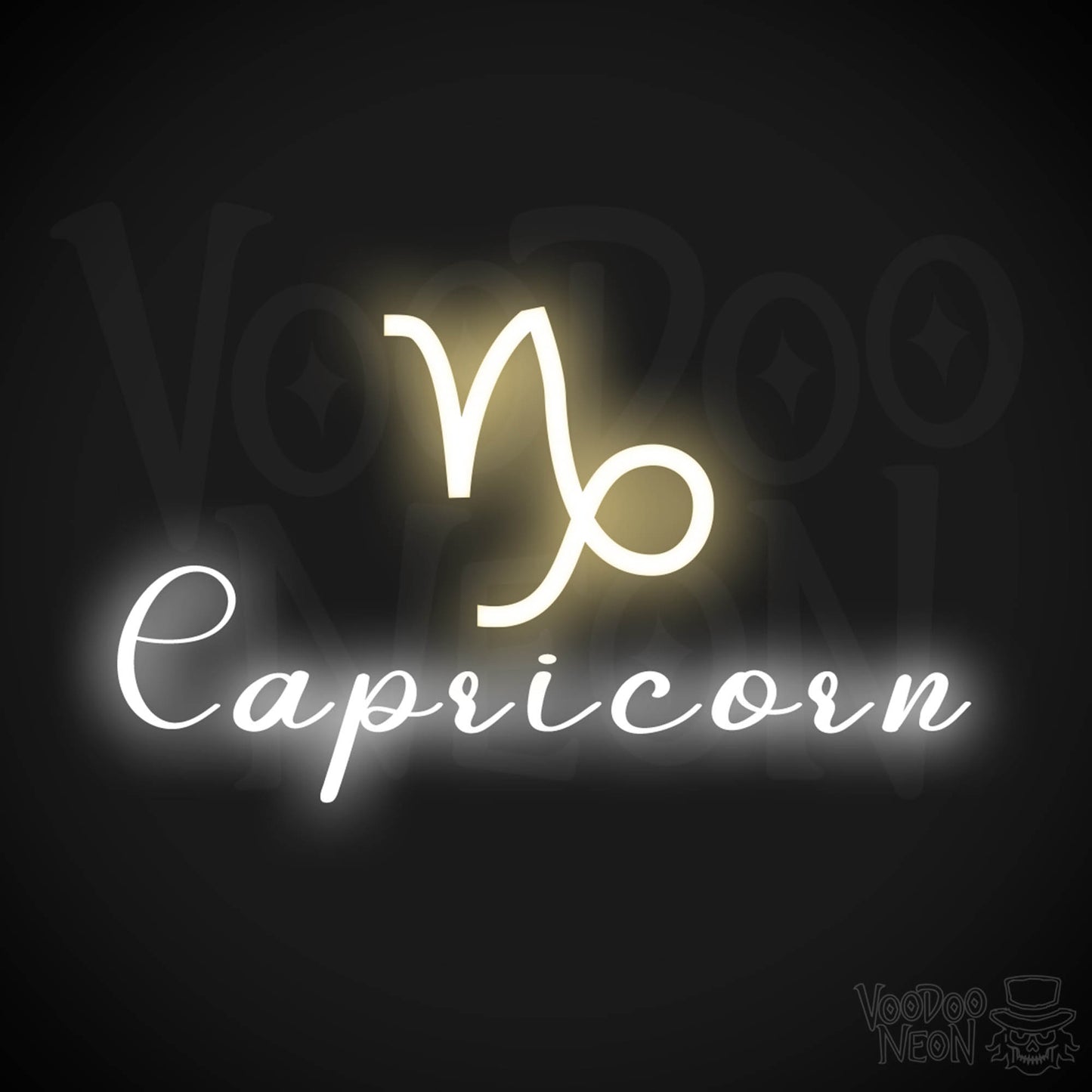 Capricorn Neon Sign - Neon Capricorn Sign - Capricorn Symbol - Neon Wall Art - Color Multi-Color