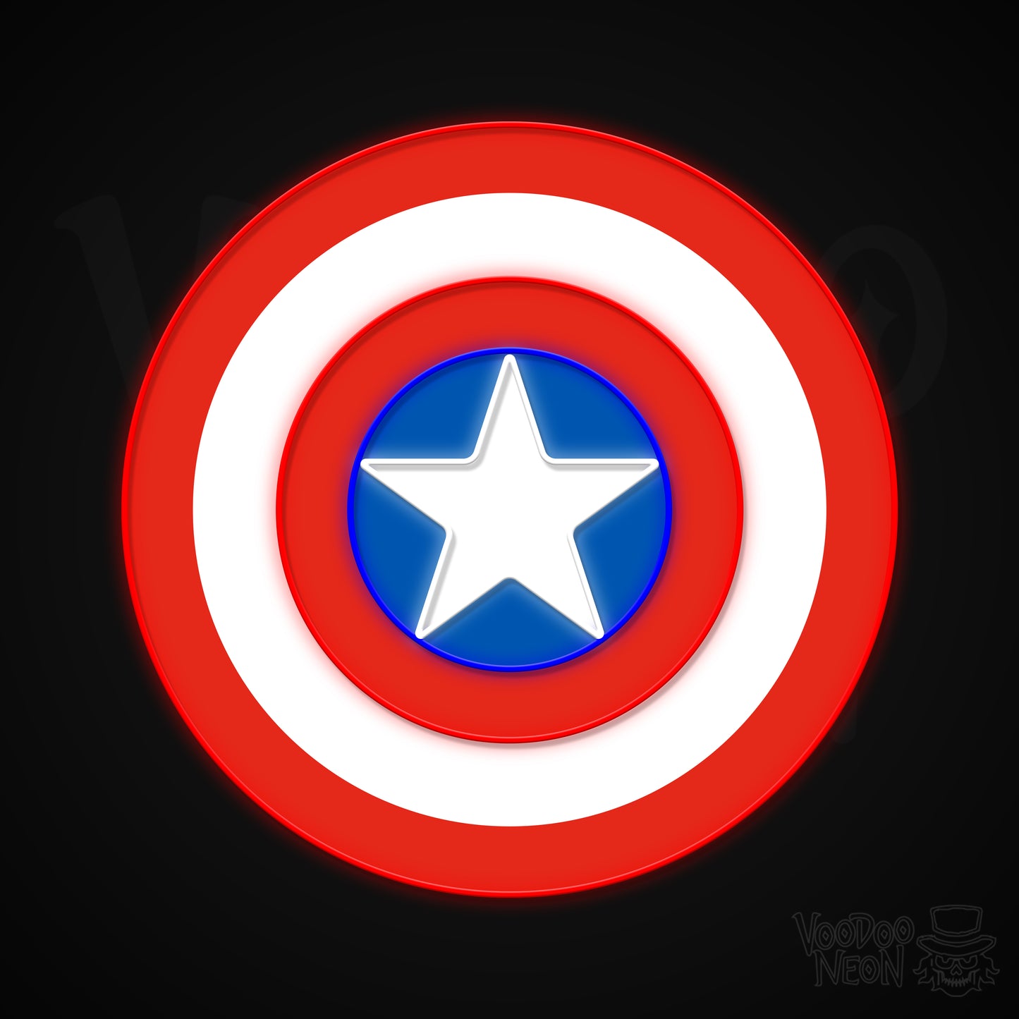 Captain America Neon Sign - Multi-Color