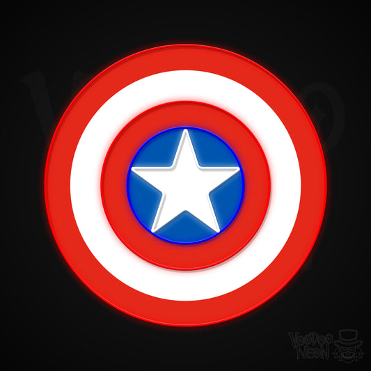Captain America Neon Sign - Multi-Color