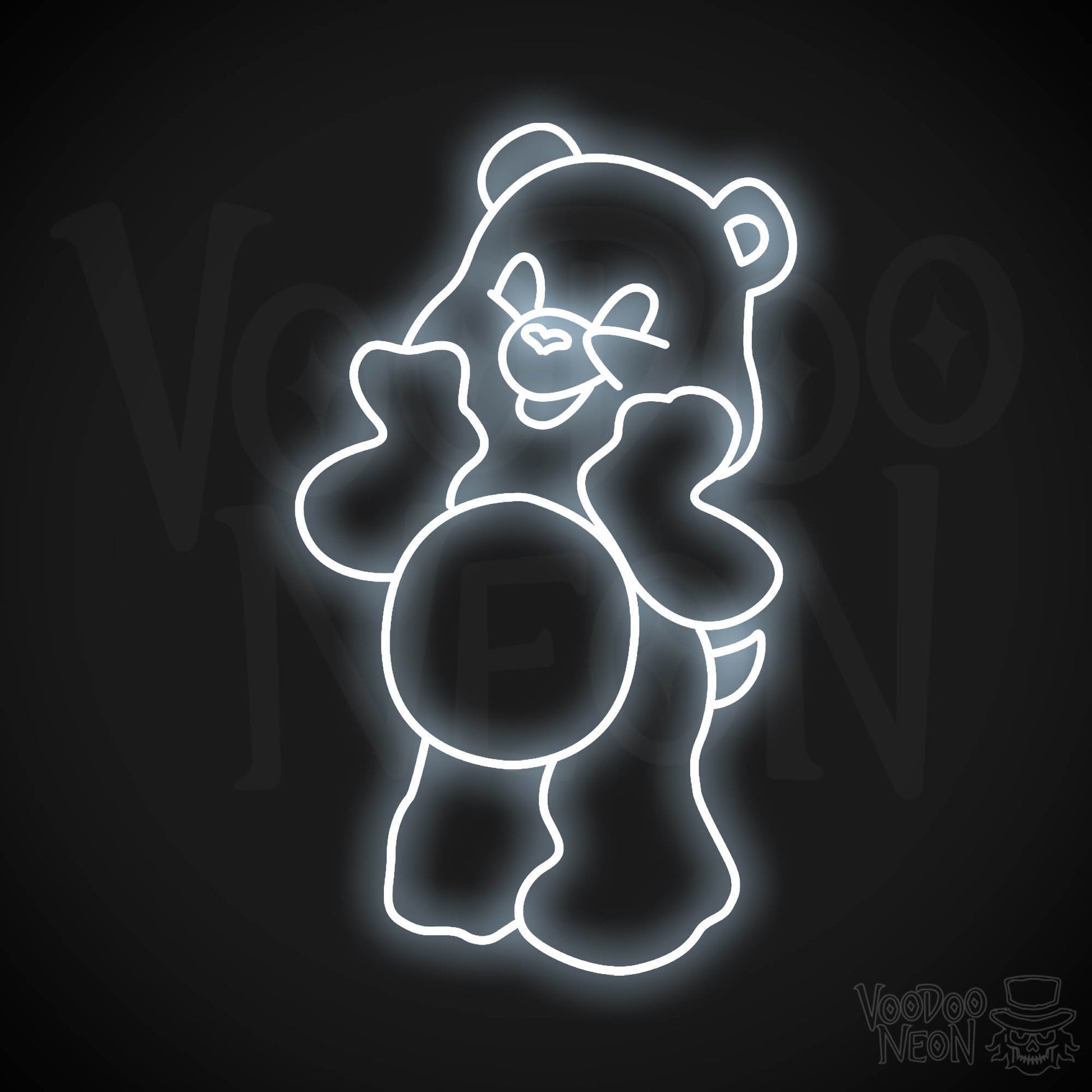 Care Bear Neon Sign - Cool White