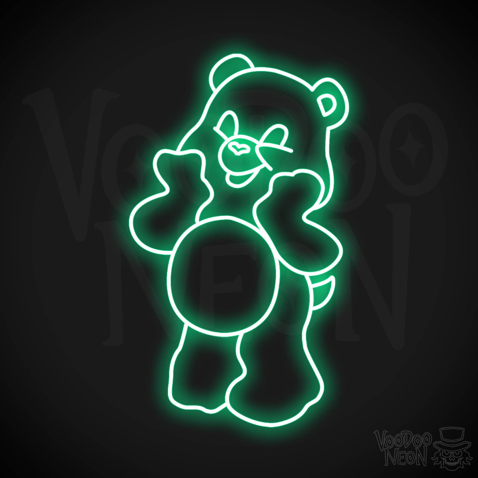 Care Bear Neon Sign - Green