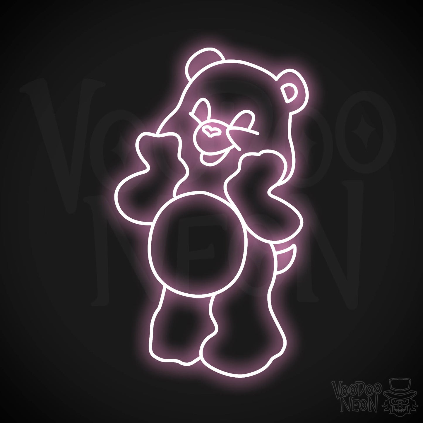 Care Bear Neon Sign - Light Pink