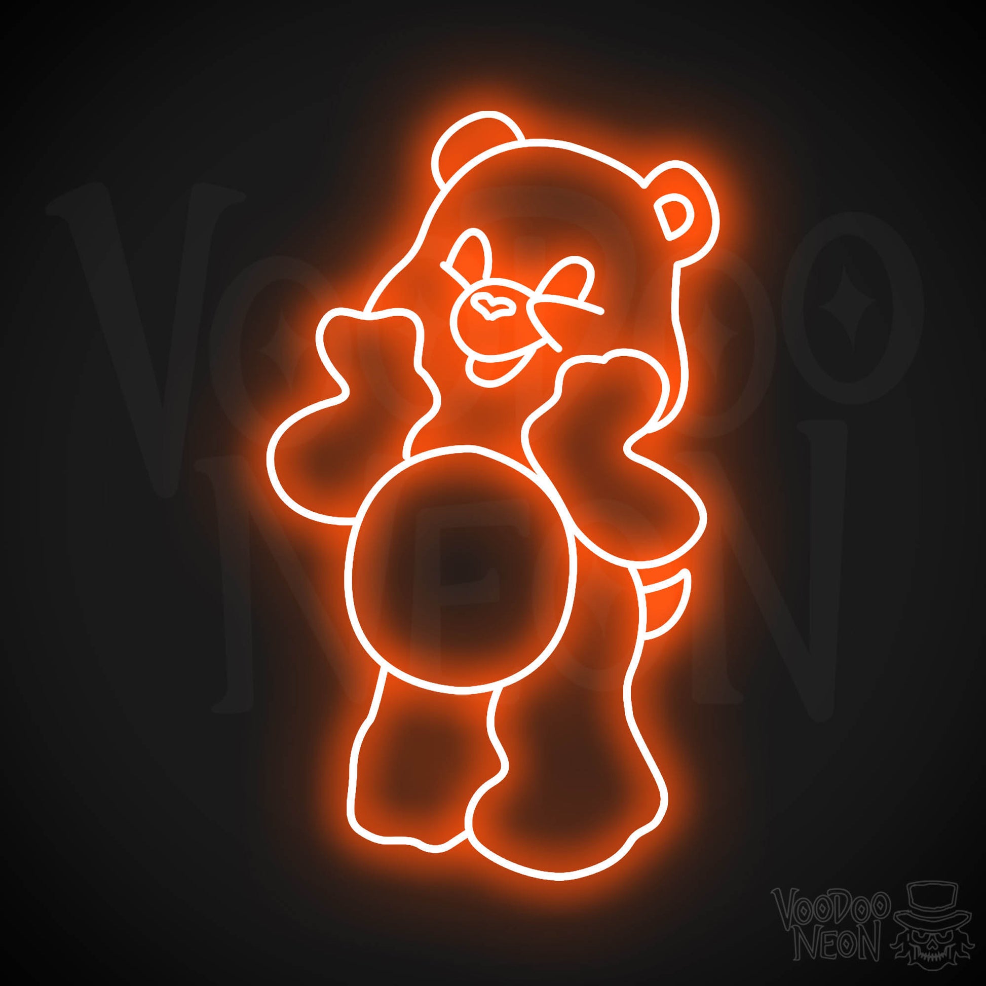 Care Bear Neon Sign - Orange