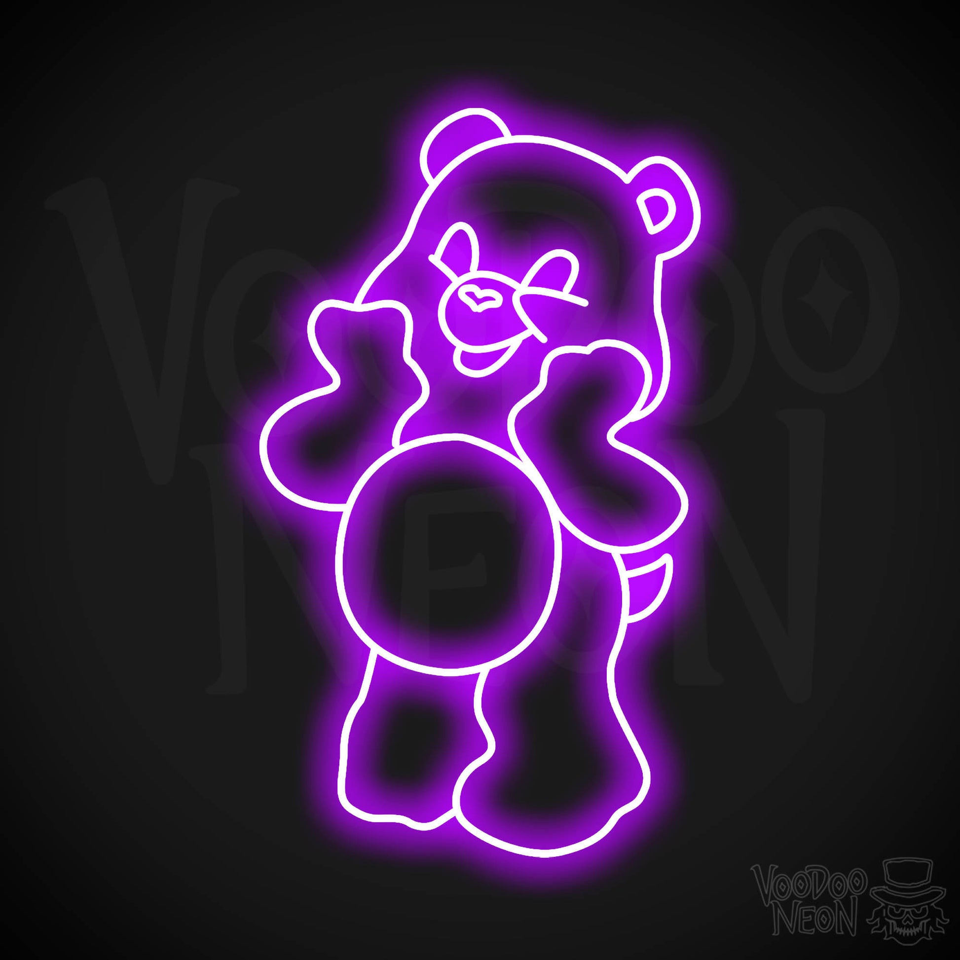 Care Bear Neon Sign - Purple