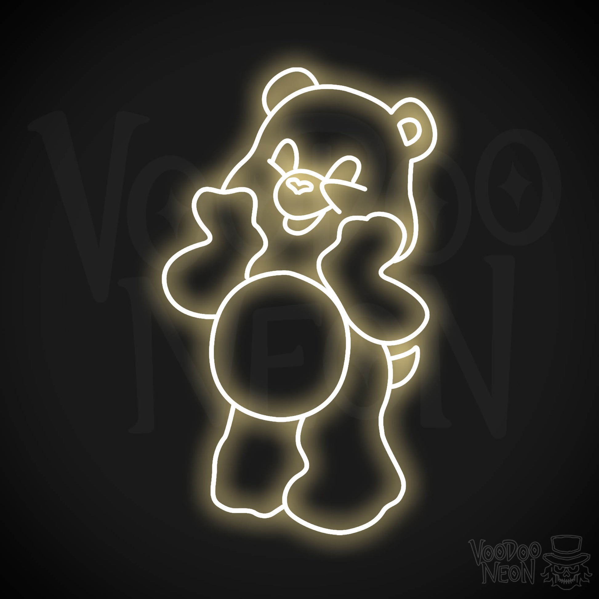 Care Bear Neon Sign - Warm White