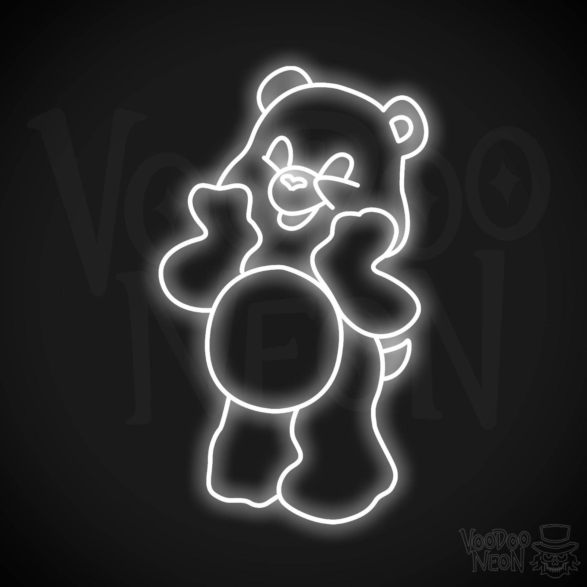 Care Bear Neon Sign - White